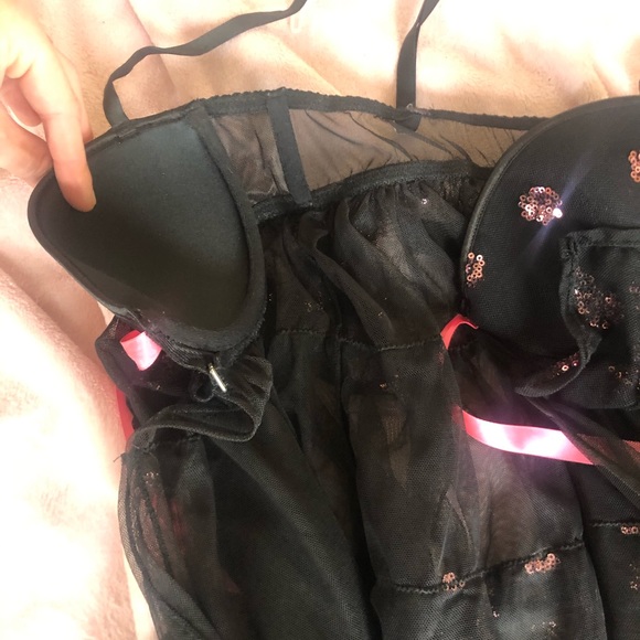 Sparkle Front-Clasp Babydoll Lingerie Slip - Picture 4 of 5